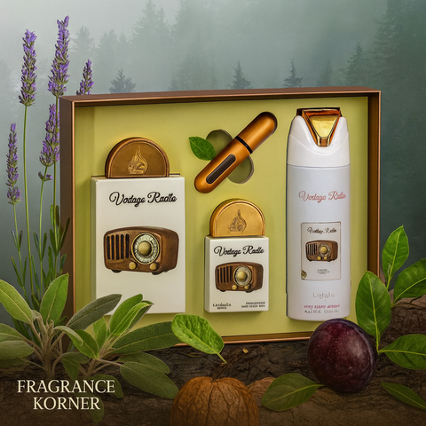 Coffret Cadeau Vintage Radio Eau de Parfum 3 Pièces – Lattafa Pride