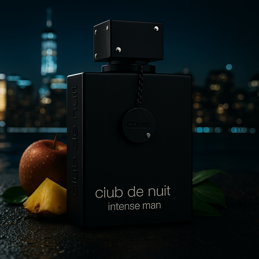 Cocktail intense parfum homme aux notes boisées et fruitées