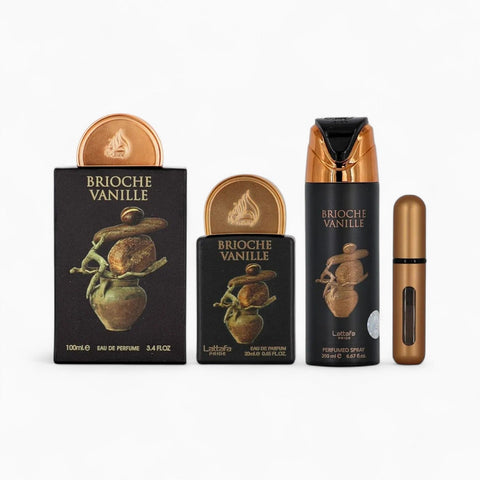 Coffret Cadeau Brioche Vanille Eau de Parfum 3 Pièces – Lattafa Pride