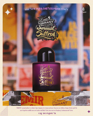 PARIS CORNER parfum safran unisexe cuir violette noire 100ml