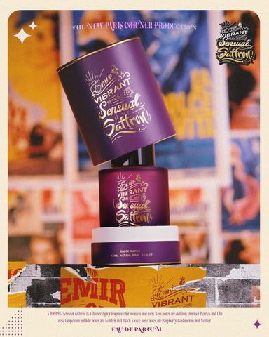 PARIS CORNER parfum safran unisexe cuir violette noire 100ml